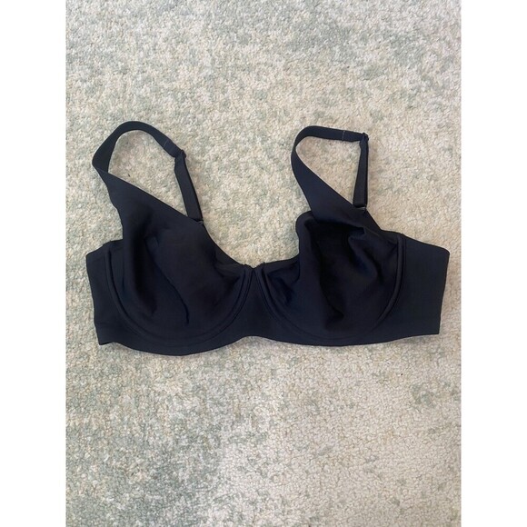 Soma Bra Essentials Unlined Scoop Balconette Black 38D Adjustable Underwire - Picture 1 of 3